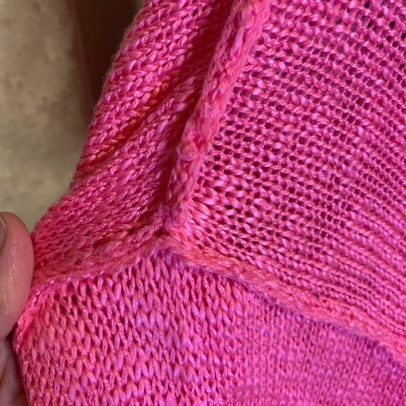 Pink Scoop Neck Knit Sweater PINK ROSE XL - Picture 6 of 16